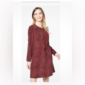 Rails Red Snakeskin 100% Silk Hana Cobra Dress  tunic women’s Small
